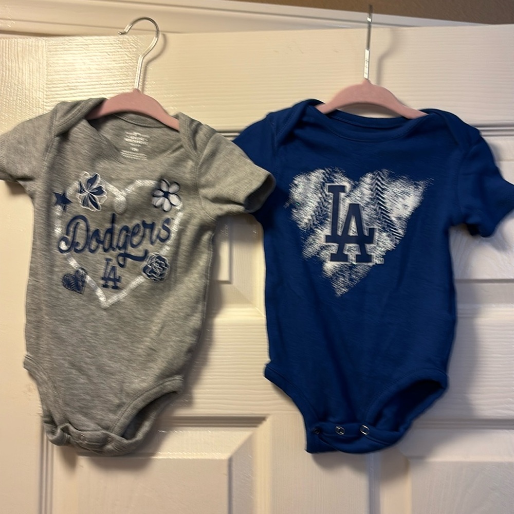 LA Dodgers onesies